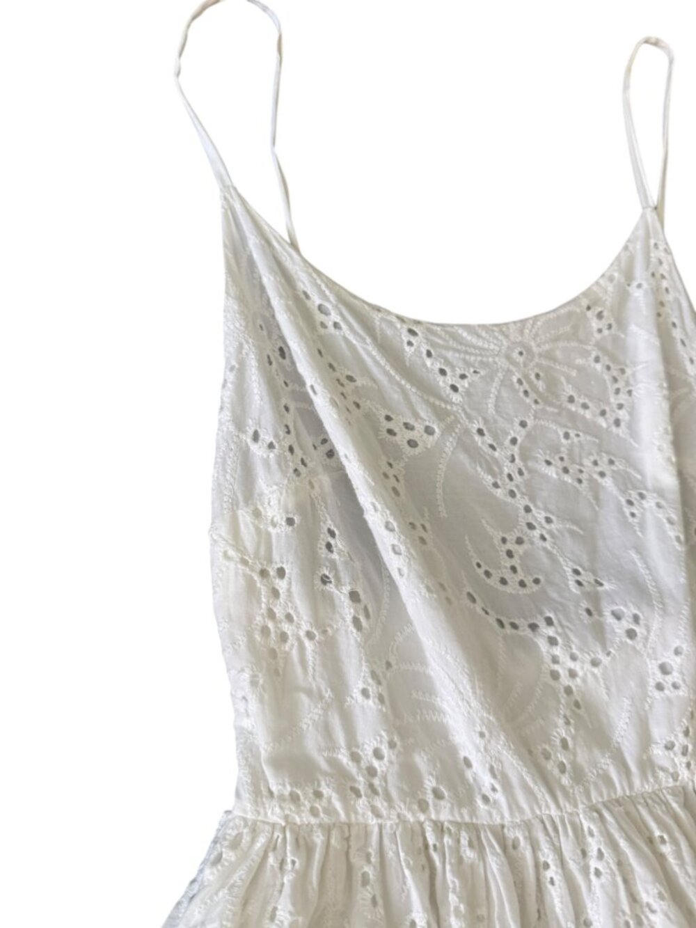 Rachel Antonoff White Eyelet Princess Dress Midi-Cotton- Size 6- MSRP $299 - Picture 8 of 16